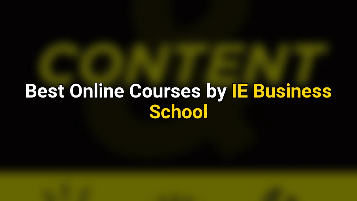 Cover image for Top Online Courses by IE Business School