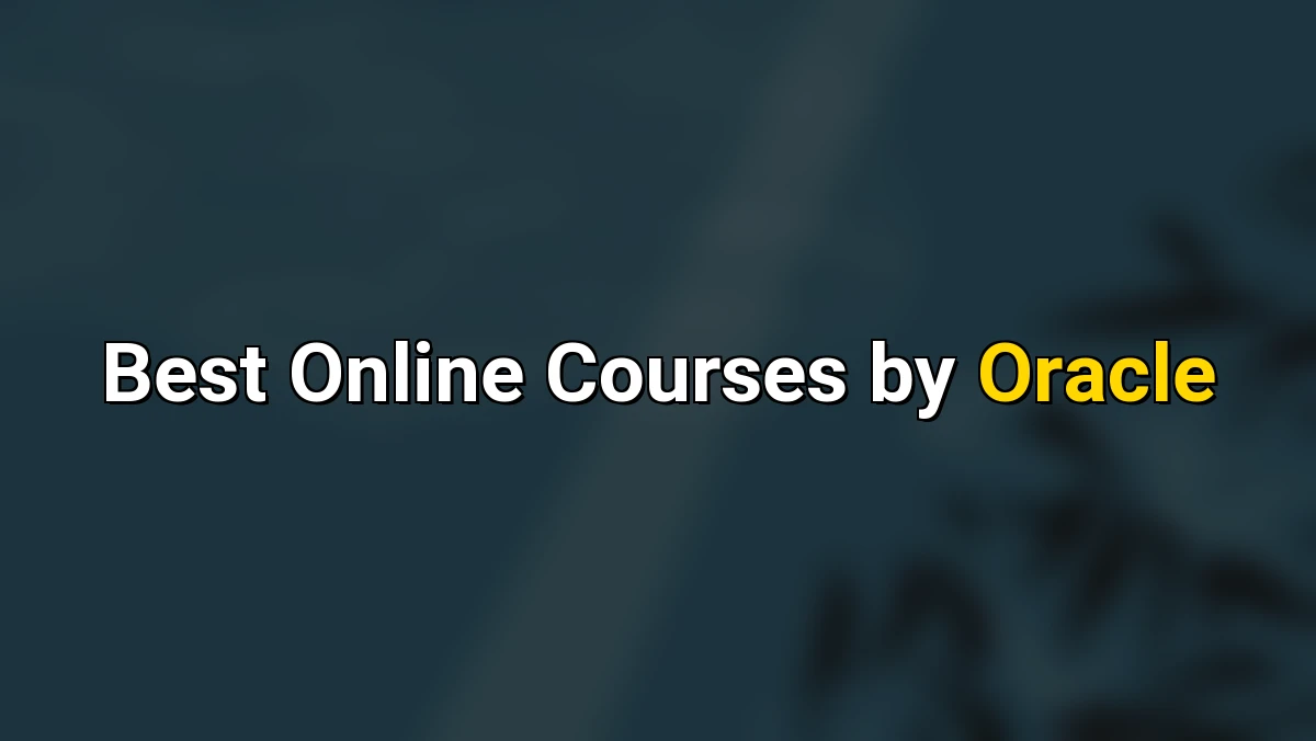 Best Online Courses by Oracle