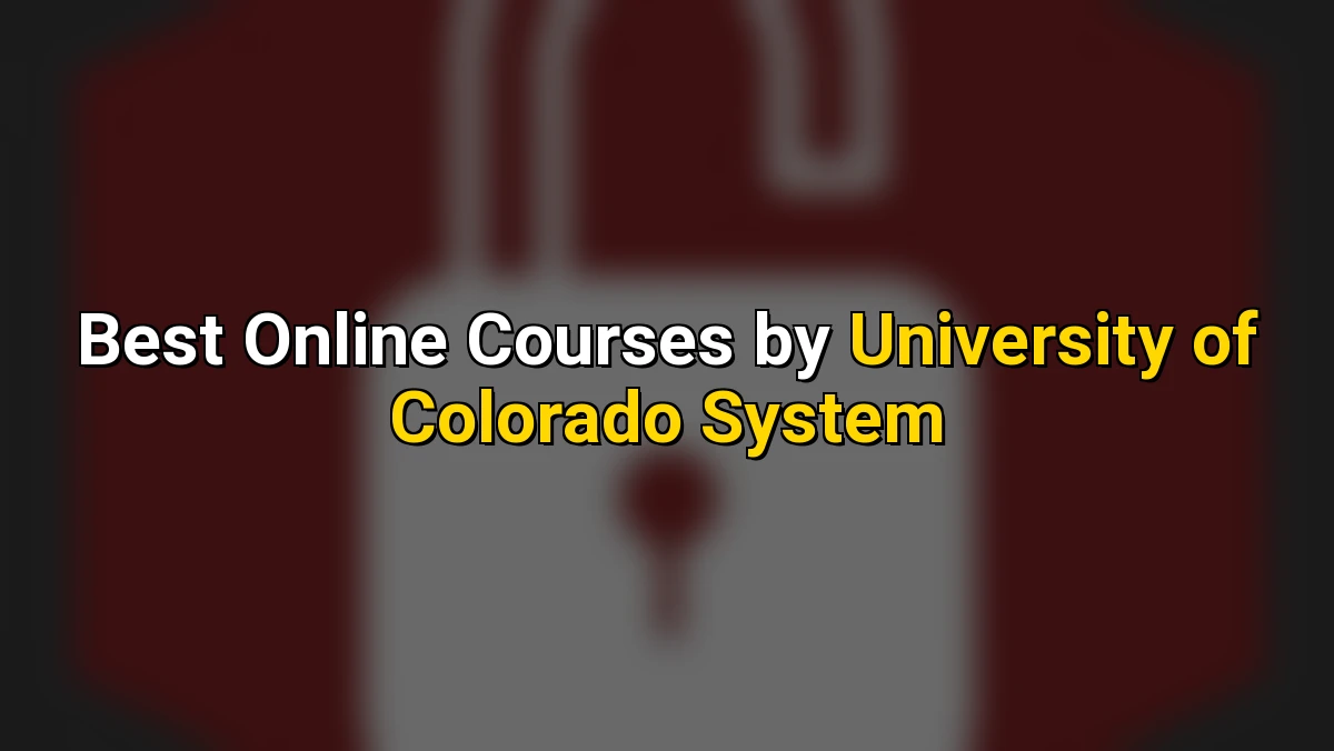 Cover image for Best Online Courses by University of Colorado System